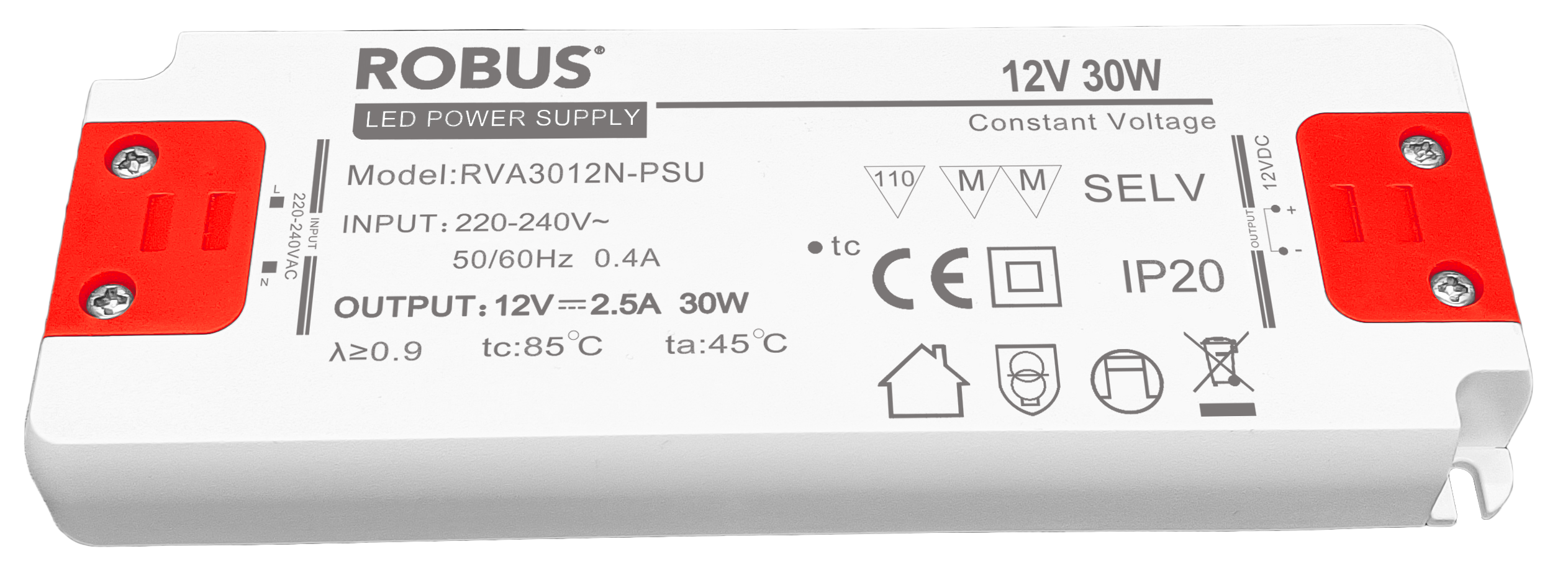 VEGAS 30W, 12V, IP20 constant voltage driver, non dimmable